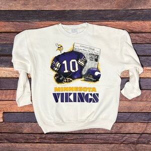 Minnesota Vikings 1990s NFL Football Crewneck Pullover Mens Sweatshirt